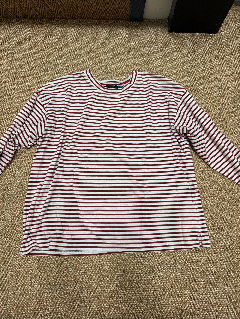 AYR Red and White Striped Long Sleeve Tee
